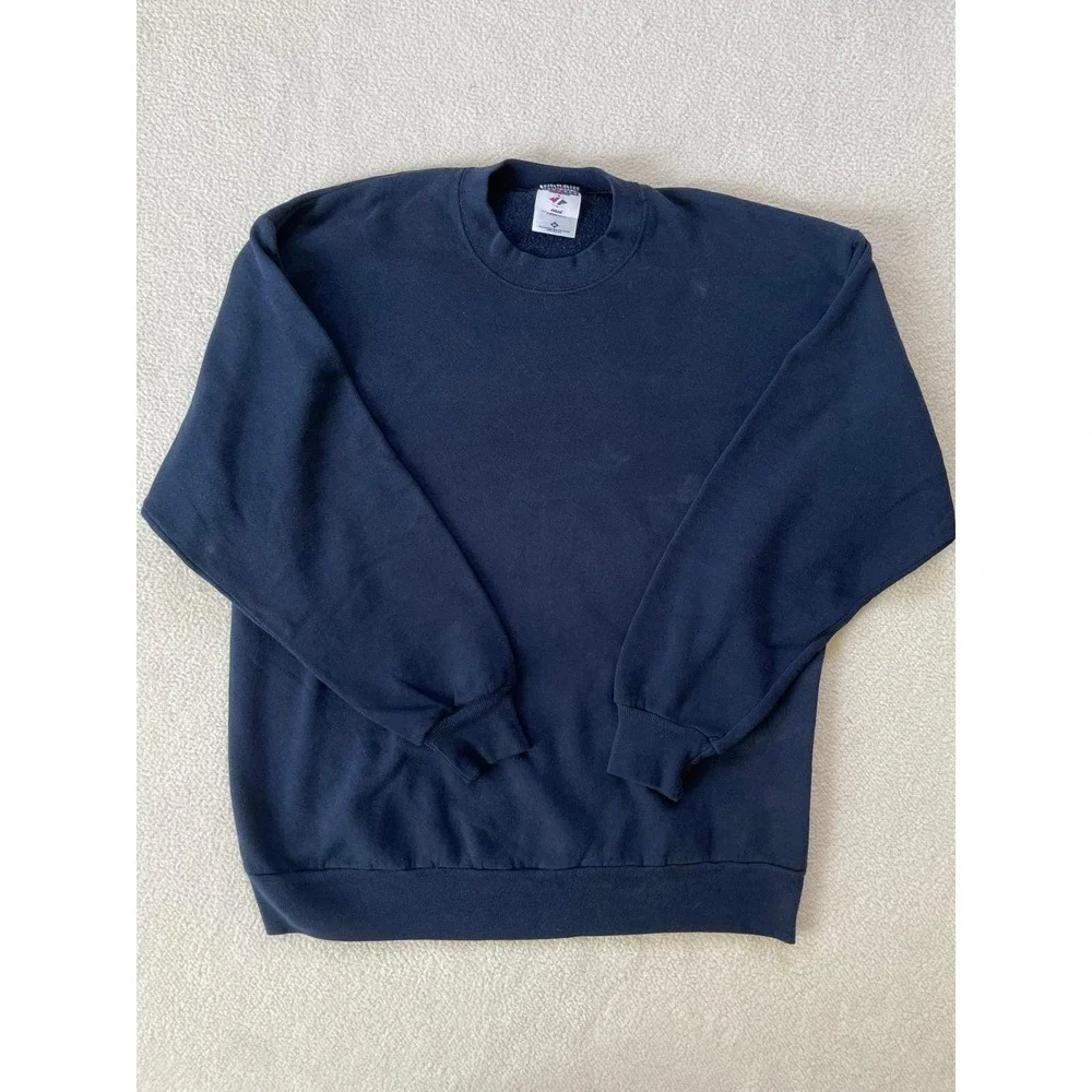 Jerzees Mens Extra Large Sweatshirt Navy Blue Vintage 90s‎ NuBlend Made in USA